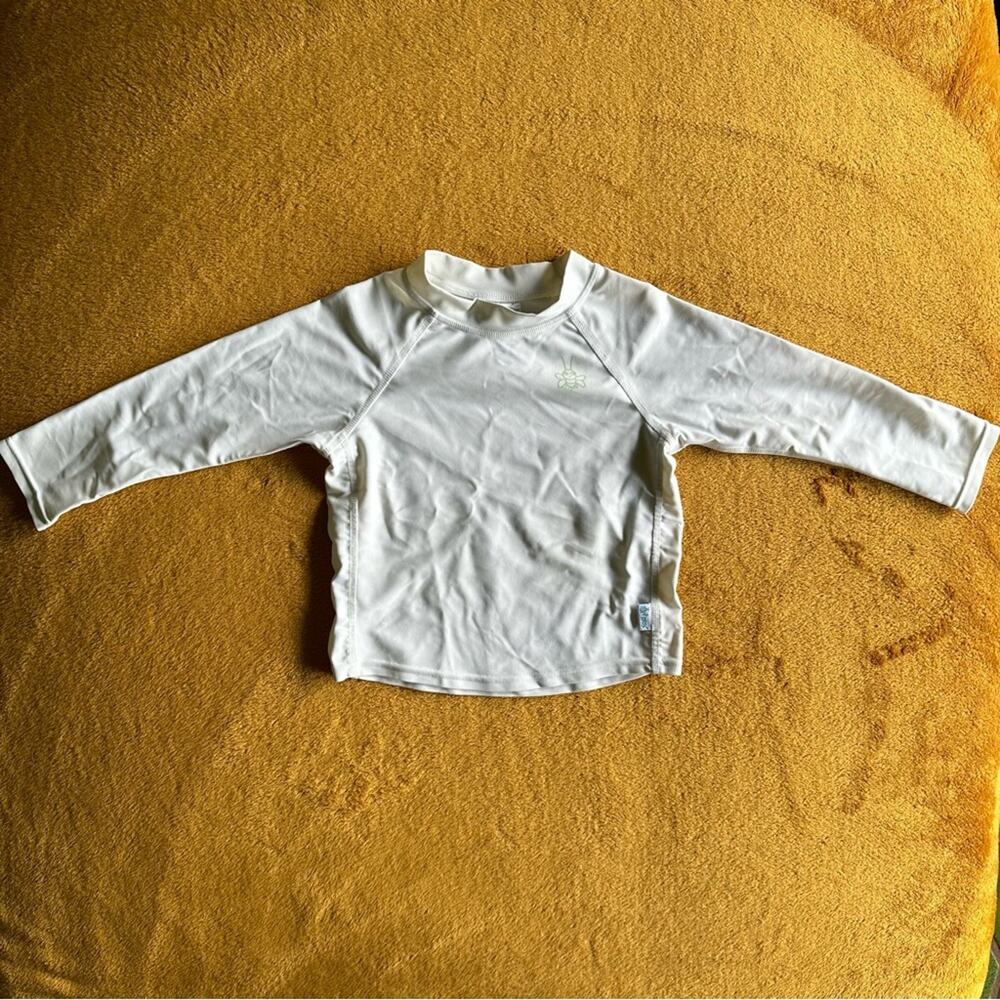 iPlay 24 Months Long Sleeved White Rash Guard Sun Swim Shirt